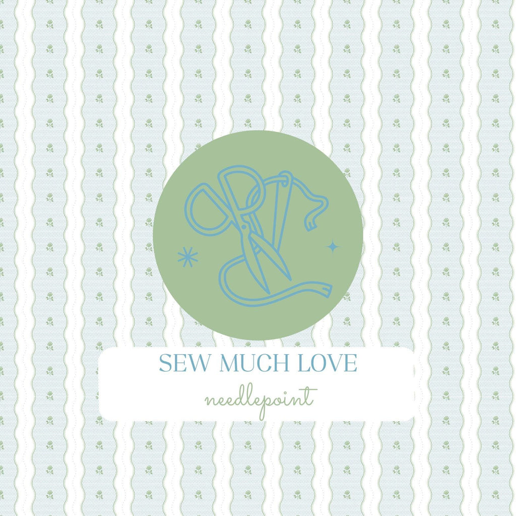 Scalloped Swan Needlepoint Pattern | Mini Embroidery Paint Guide (PDF Download)