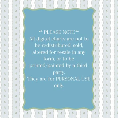 Floral Needlepoint Pattern | Pastel Flower Paint Guide (Digital Download)