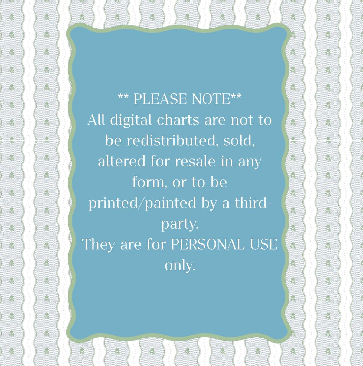 Scalloped Swimsuit Needlepoint Pattern | Digital PDF Paint Guide (Summer Poolside)