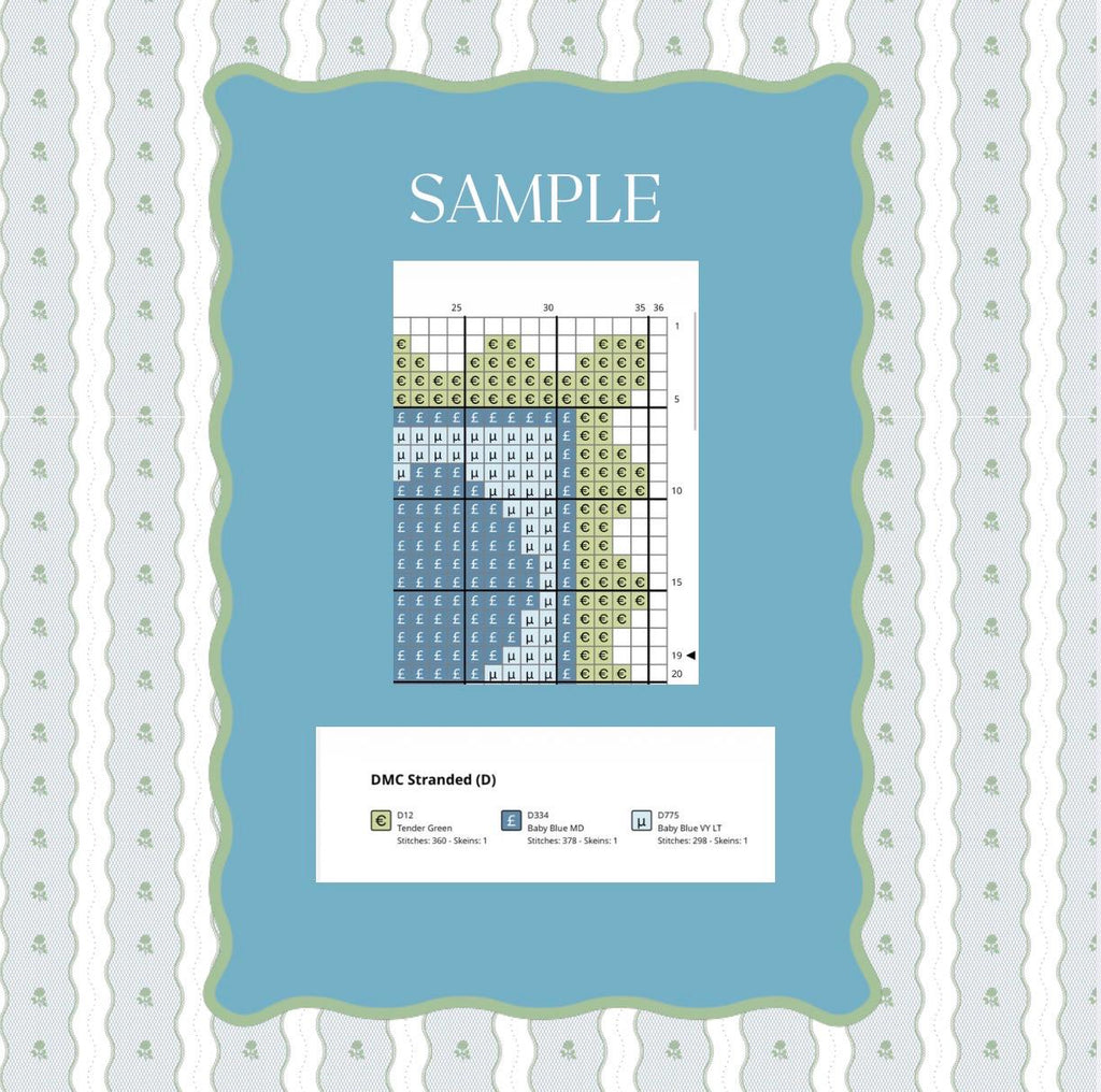 DIY Needlepoint Heart Stamp Pattern | Digital Chart for Painting Your Own Canvas | Easy Needlepoint PDF | 18 Mesh & 13 Mesh