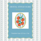 Tomato Needlepoint Pattern | Kitchen Decor Paint Guide | 18 and 13 mesh (PDF Digital Download)