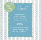 Beginner Needlepoint Kit | Blue Project Bag, Stitch Guides, Canvas (Add-On)