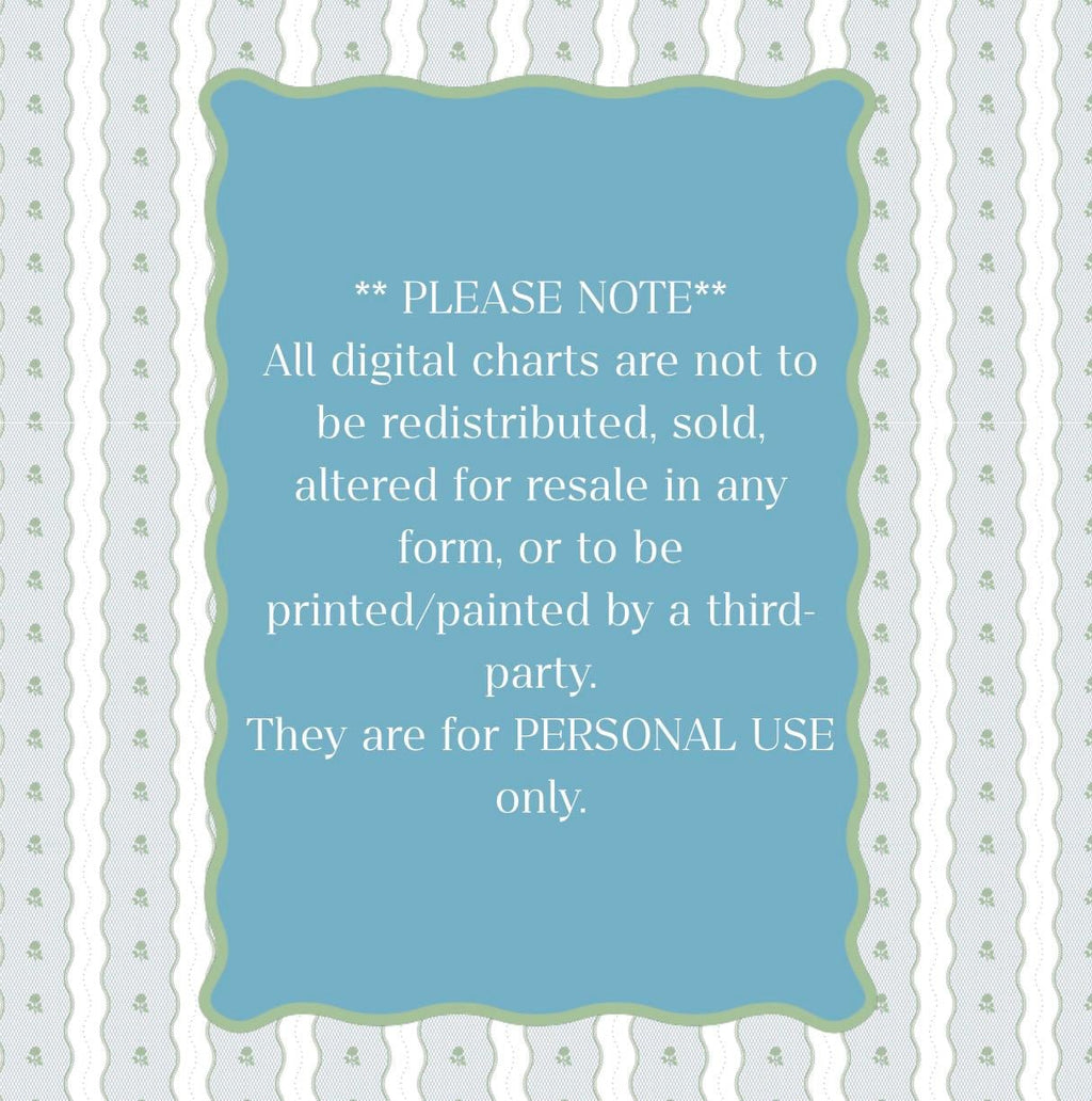 USA Flag Hearts Needlepoint Pattern | Patriotic Paint Guide | 13 and 18 Mesh (Digital Download)