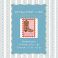 Nashville Stamp Pink Needlepoint Pattern | Cowboy Boot Paint Guide (Digital Download)