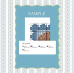 Nashville Stamp Blue Needlepoint Pattern | Cowboy Boot Paint Guide (PDF Digital Download)