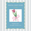 Tulip Needlepoint Pattern | Pastel Floral Paint Guide | 18 and 13 mesh (PDF Digital Download)