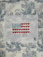 USA Needlepoint Canvas | Heart American Flag | 18 Mesh Summer Needlepoint Project