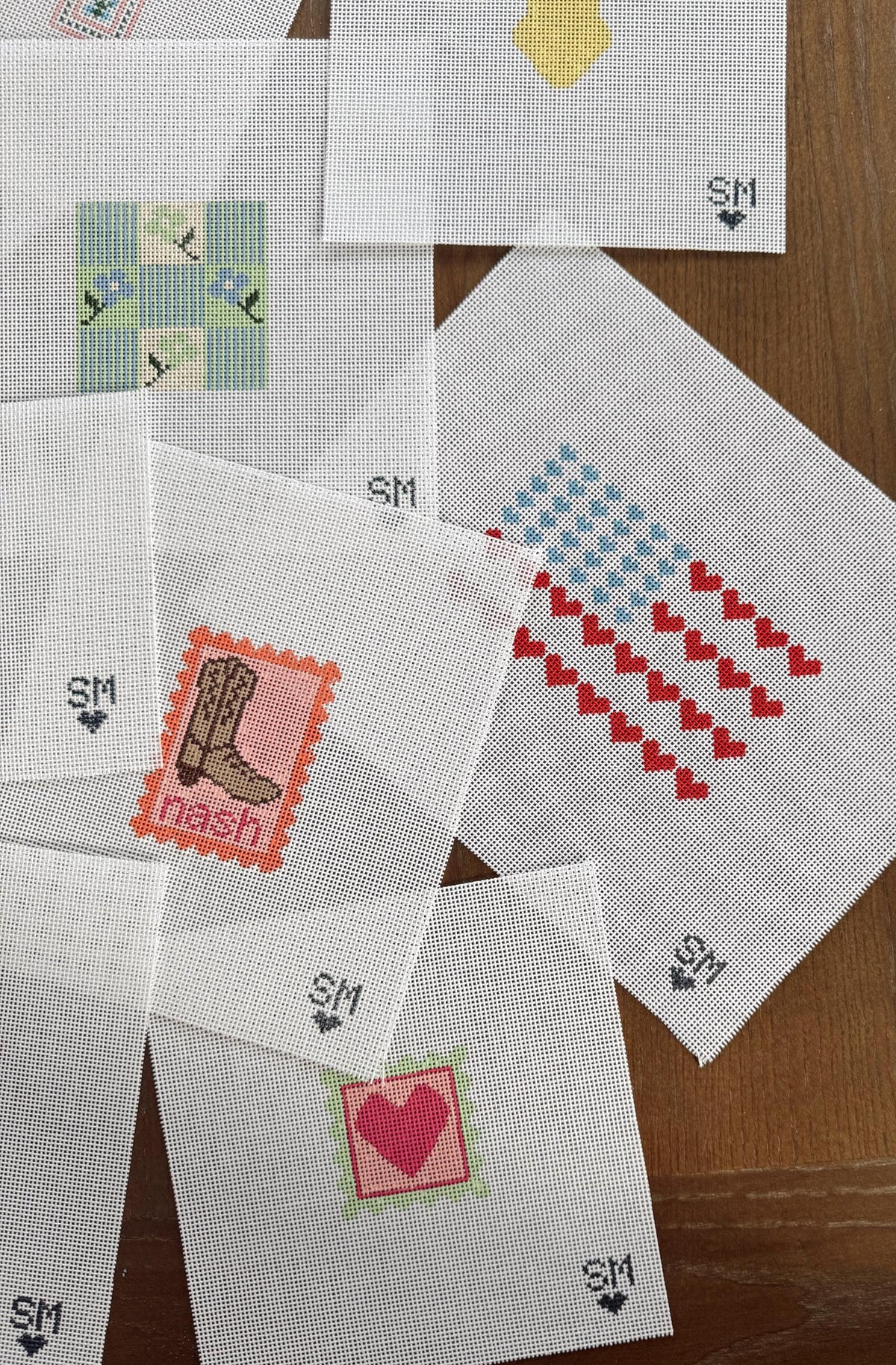 USA Needlepoint Canvas | Heart American Flag | 18 Mesh Summer Needlepoint Project