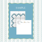 Scalloped Swan Needlepoint Pattern | Mini Embroidery Paint Guide (PDF Download)