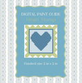DIY Needlepoint Heart Stamp Pattern | Digital Chart for Painting Your Own Canvas | Easy Needlepoint PDF | 18 Mesh & 13 Mesh