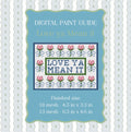 Floral Cottage Needlepoint Pattern | Love Ya Mean It Paint Guide (PDF Download)