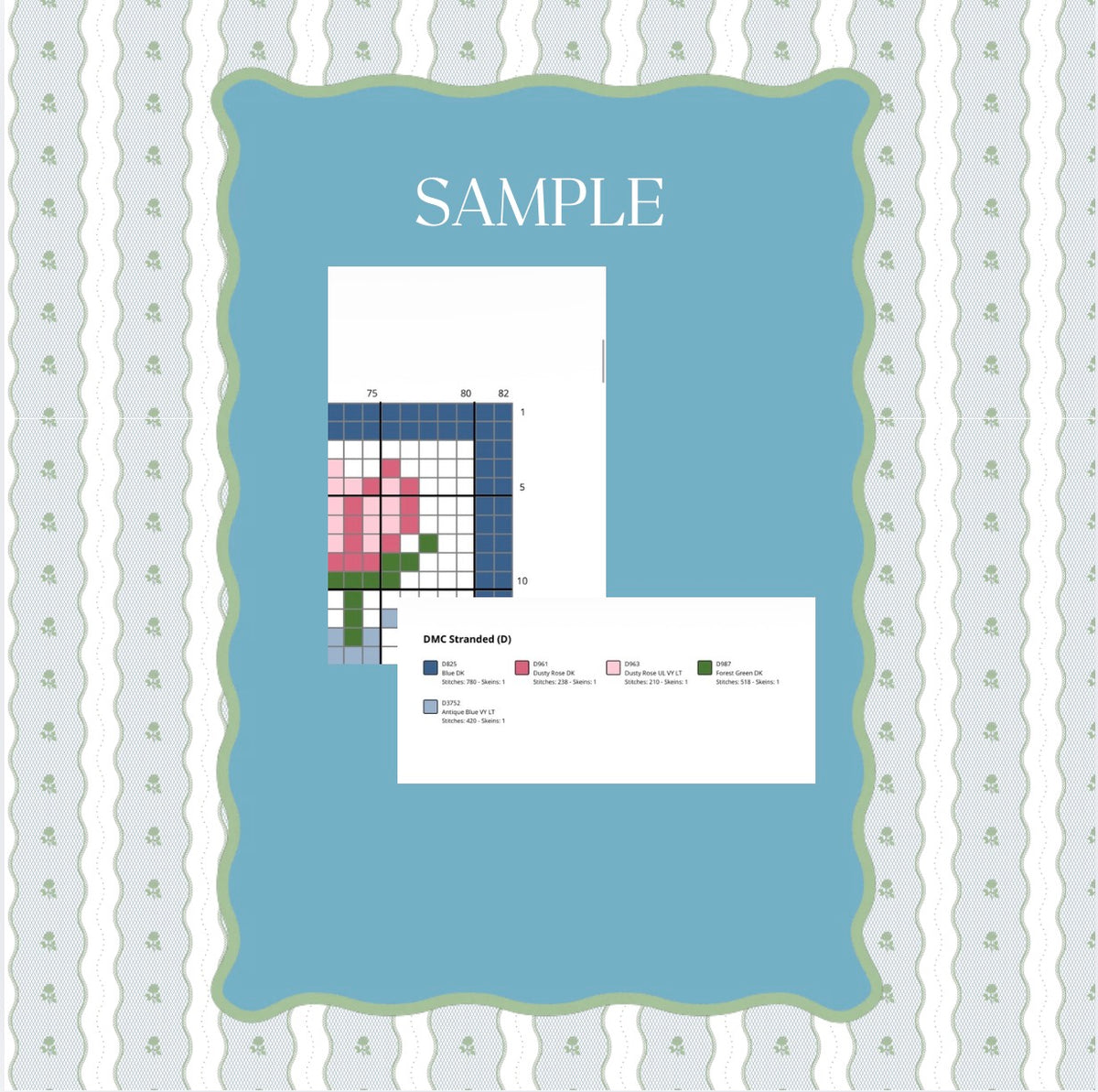 Floral Cottage Needlepoint Pattern | Love Ya Mean It Paint Guide (PDF Download)
