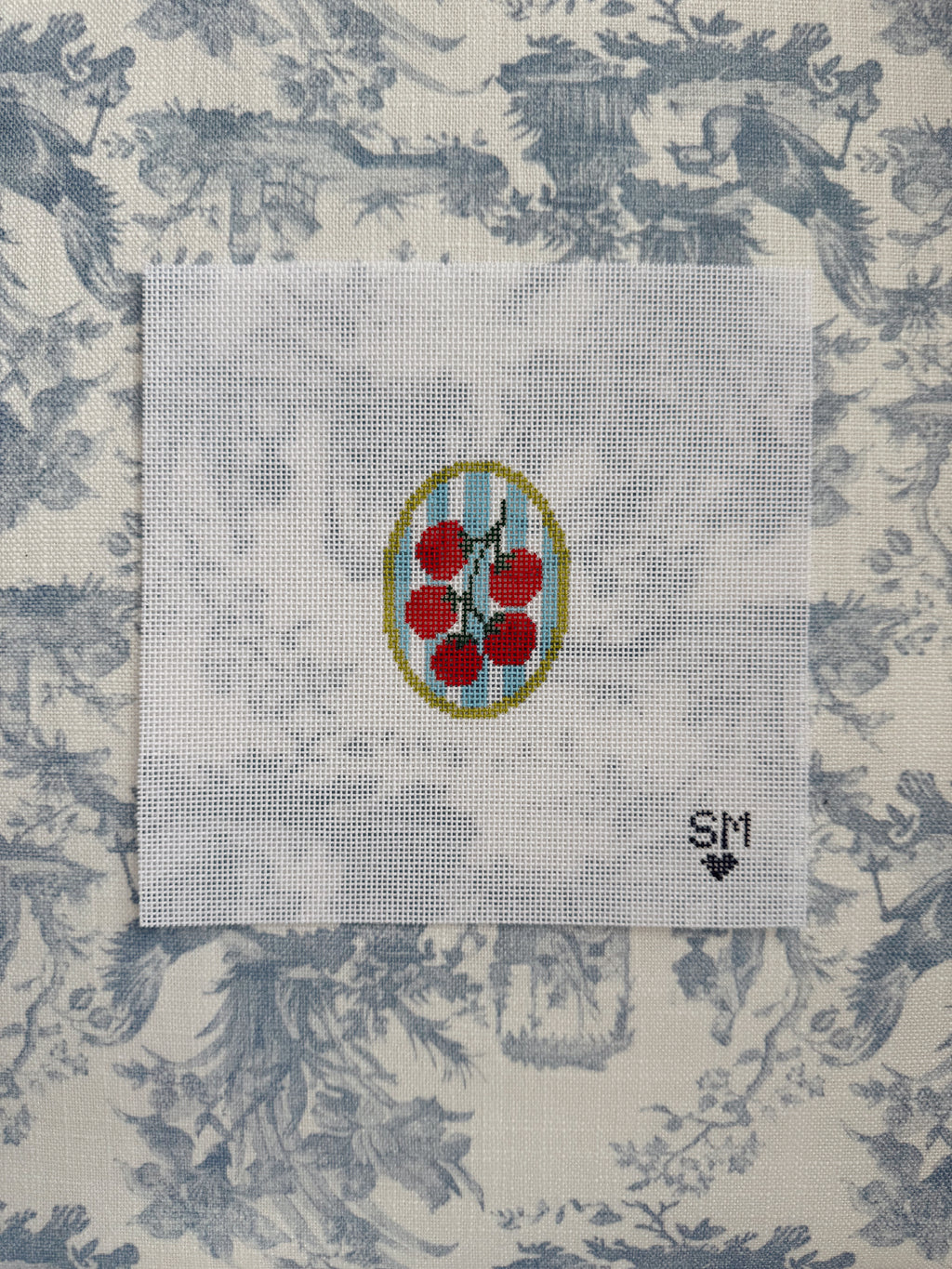 Tomato Needlepoint Canvas | Hand Painted 18 Mesh Needlepoint