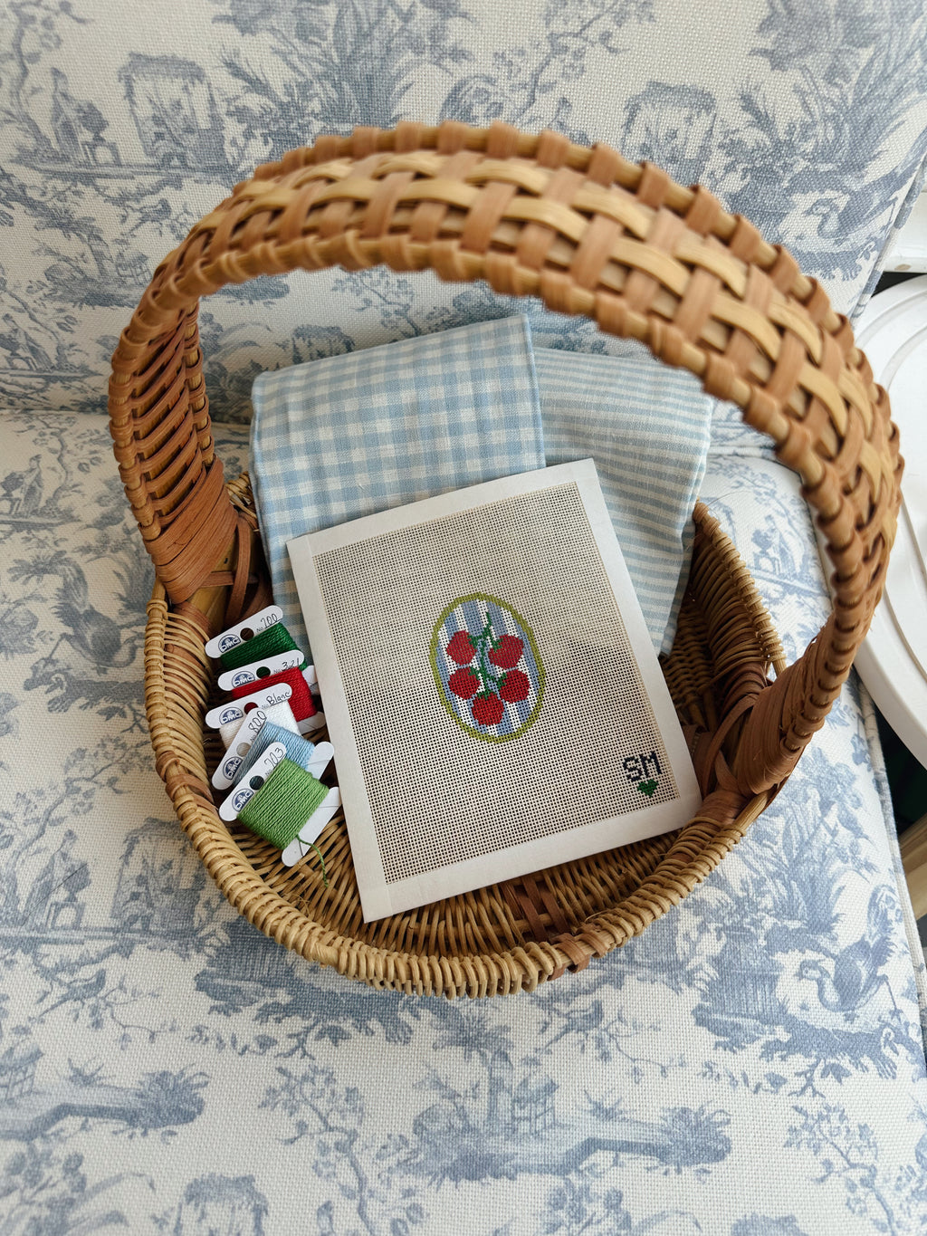 Tomato Needlepoint Canvas | Hand Painted 18 Mesh Needlepoint