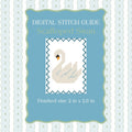 Scalloped Swan Needlepoint Pattern | Mini Embroidery Paint Guide (PDF Download)