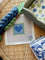 Beginner Needlepoint Kit | Blue Project Bag, Stitch Guides, Canvas (Add-On)