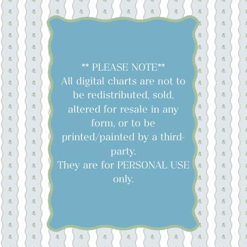 Floral Cottage Needlepoint Pattern | Love Ya Mean It Paint Guide (PDF Download)