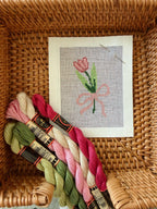 Beginner Needlepoint Kit | Blue Project Bag, Stitch Guides, Canvas (Add-On)