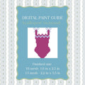 Scalloped Swimsuit Needlepoint Pattern | Digital PDF Paint Guide (Summer Poolside)