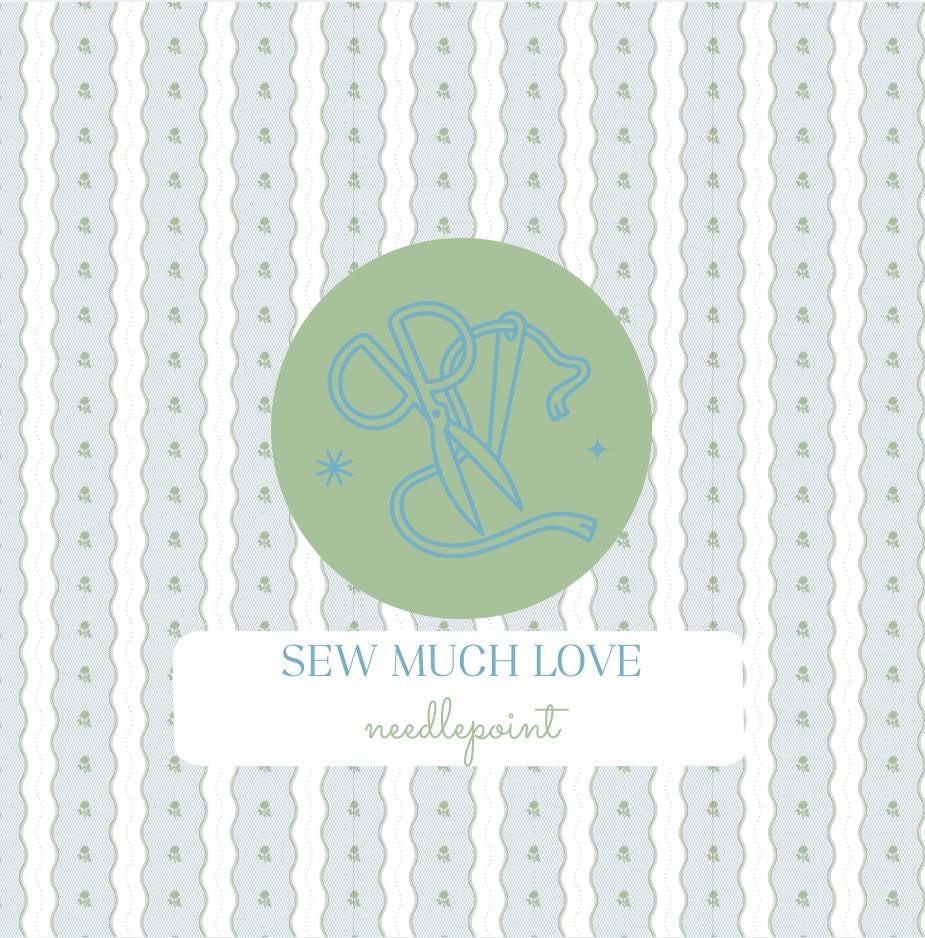 Masters Trellis Needlepoint Pattern | Golf Augusta Paint Guide | 18 mesh count (PDF Digital Download)