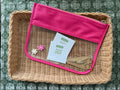 Pink Needlepoint Kit | Beginner Stitch Supplies with Project Bag, Scissors (Mystery Canvas Add-On)